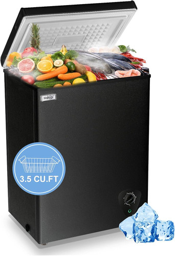 Chest freezer ft black - 3.5, cu.ft